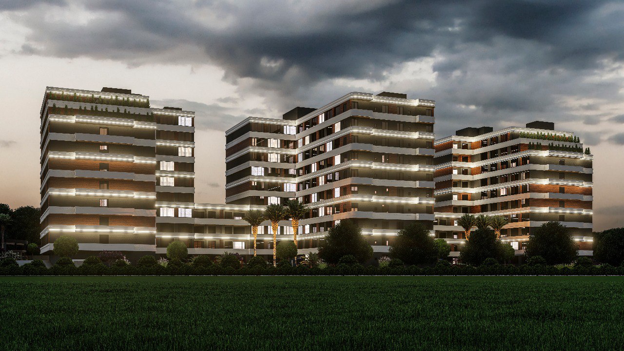 Image of Modern residential complex by the sea with infrastructure for comfortable living